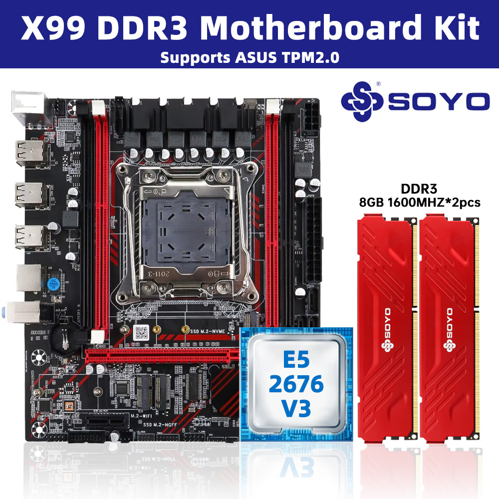 SOYO X99 Motherboard Set Kit W - X99 Dual Cpu Motherboard Combo review and price